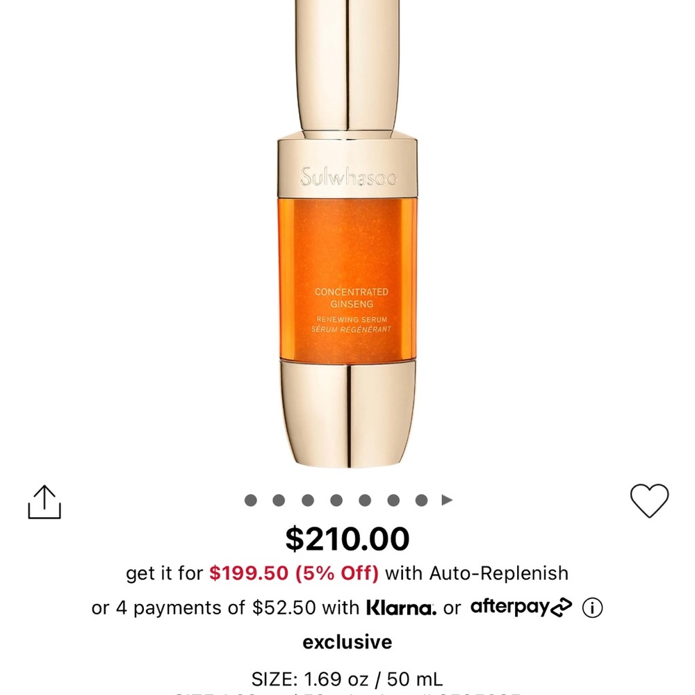 Sulwahsoo Concentrated Ginseng Renewing Serum 1.69 oz